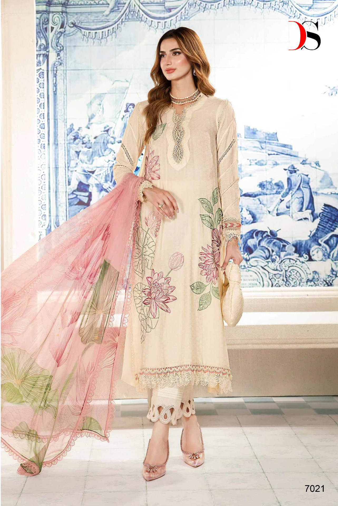 Deepsy Maria B MPrint 24 Vol 2 Chiffon Dupatta Pakistani Suit Full Catalog