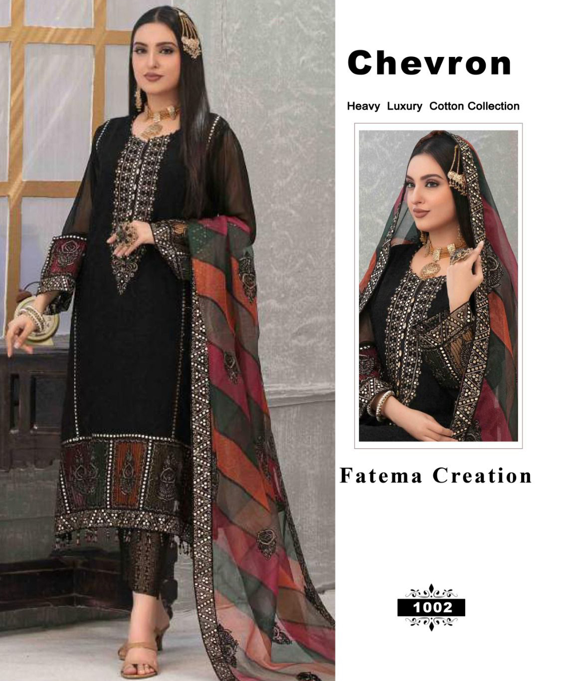 Fatema chevron Vol 1 Designer Cotton Dress Material Collection