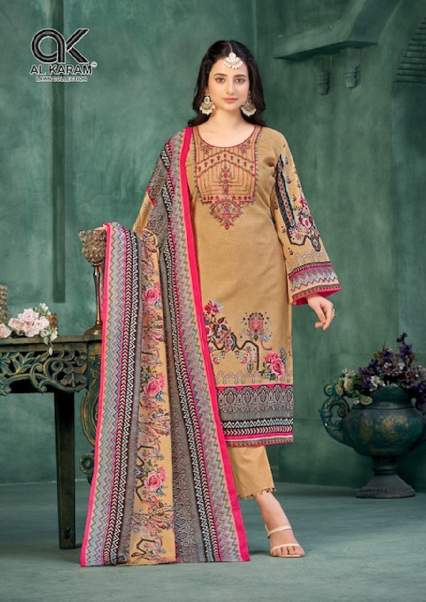 Al Karam Gulfam Vol 3 Cotton Wholesale Pakistani Salwar Suit Catalog - Image 3