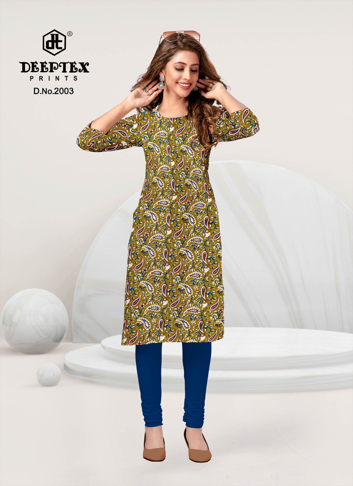 Deeptex Candy Floss Vol 2 Pure Cotton Wholesale Fancy Kurtis Catalog - Image 3