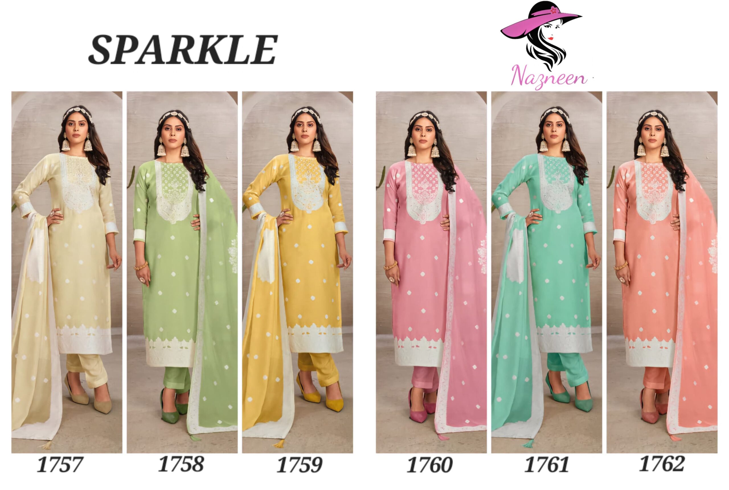 Nazneen Sparkle Pure Organic Wholesale Fancy Readymade Salwar Suit Catalog - Image 6