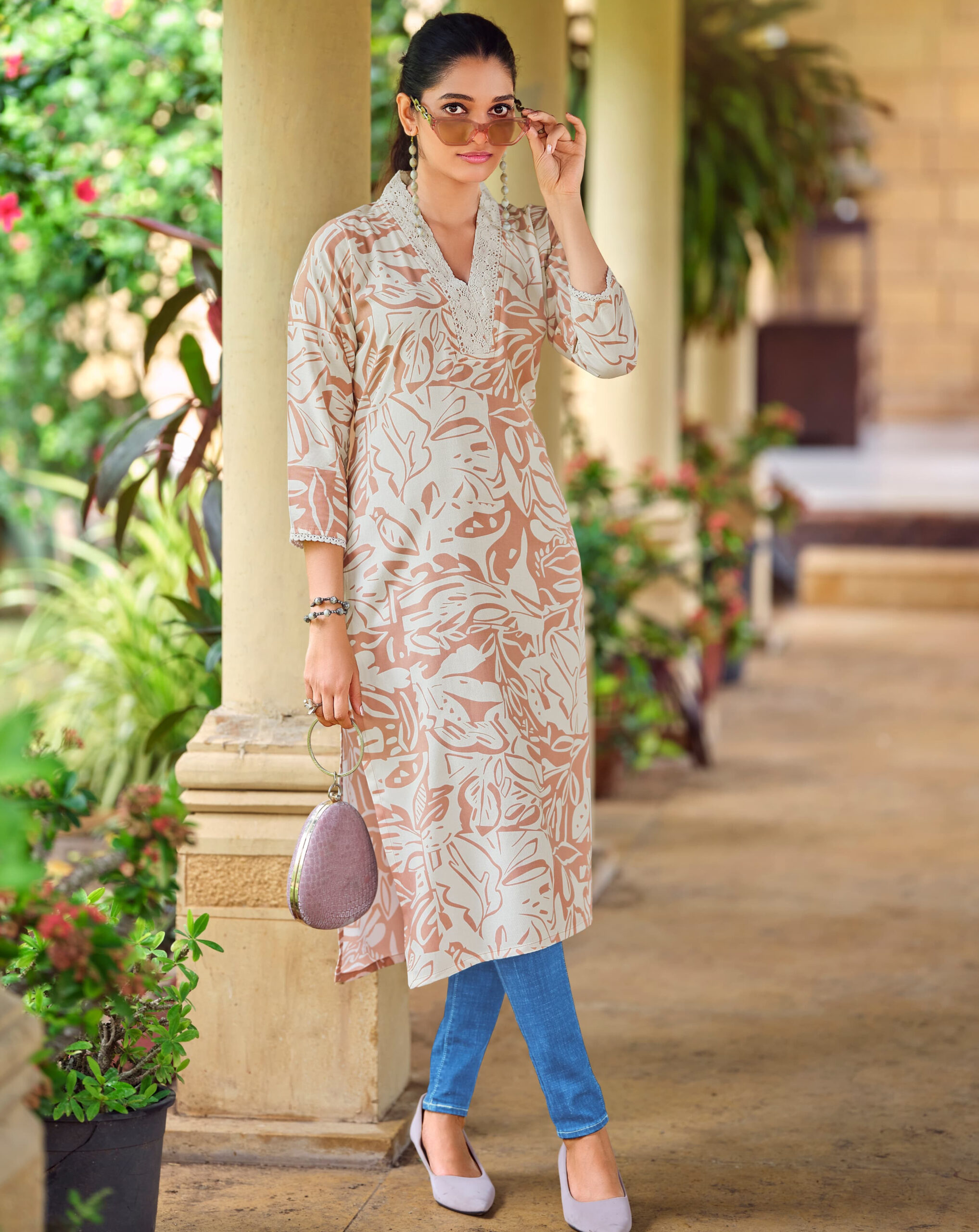 Tips & Tops Viana Heavy Rayon Print Wholesale Fancy Kurtis Catalog