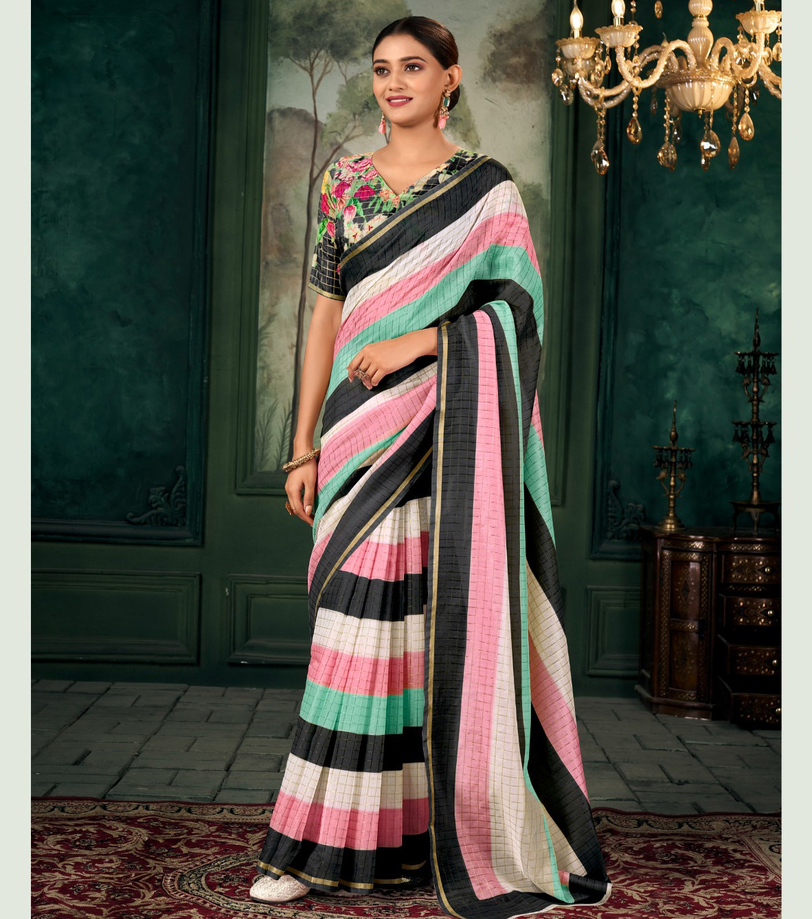 Rajpath Meghdhanushya Chanderi Linen Fancy Sarees