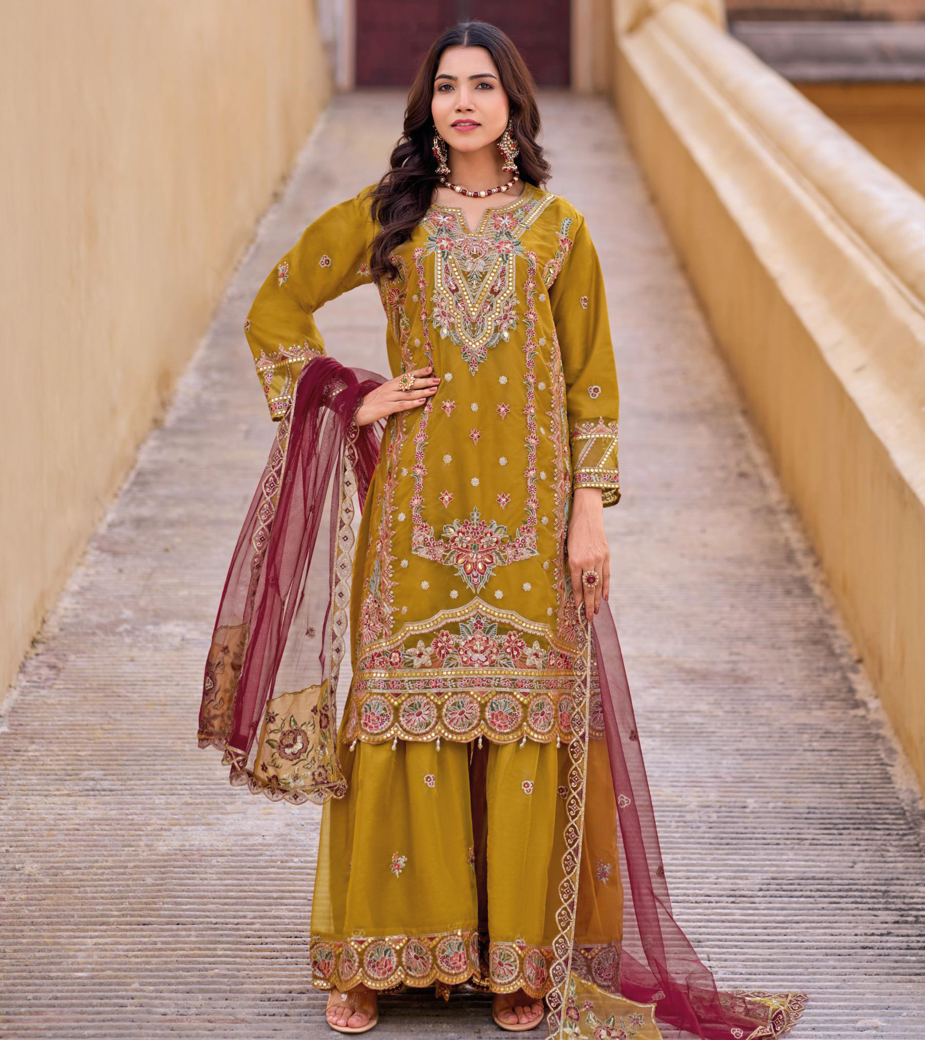 Shree Fab R 1316 Organza Wholesale Readymade Salwar Suit Collection