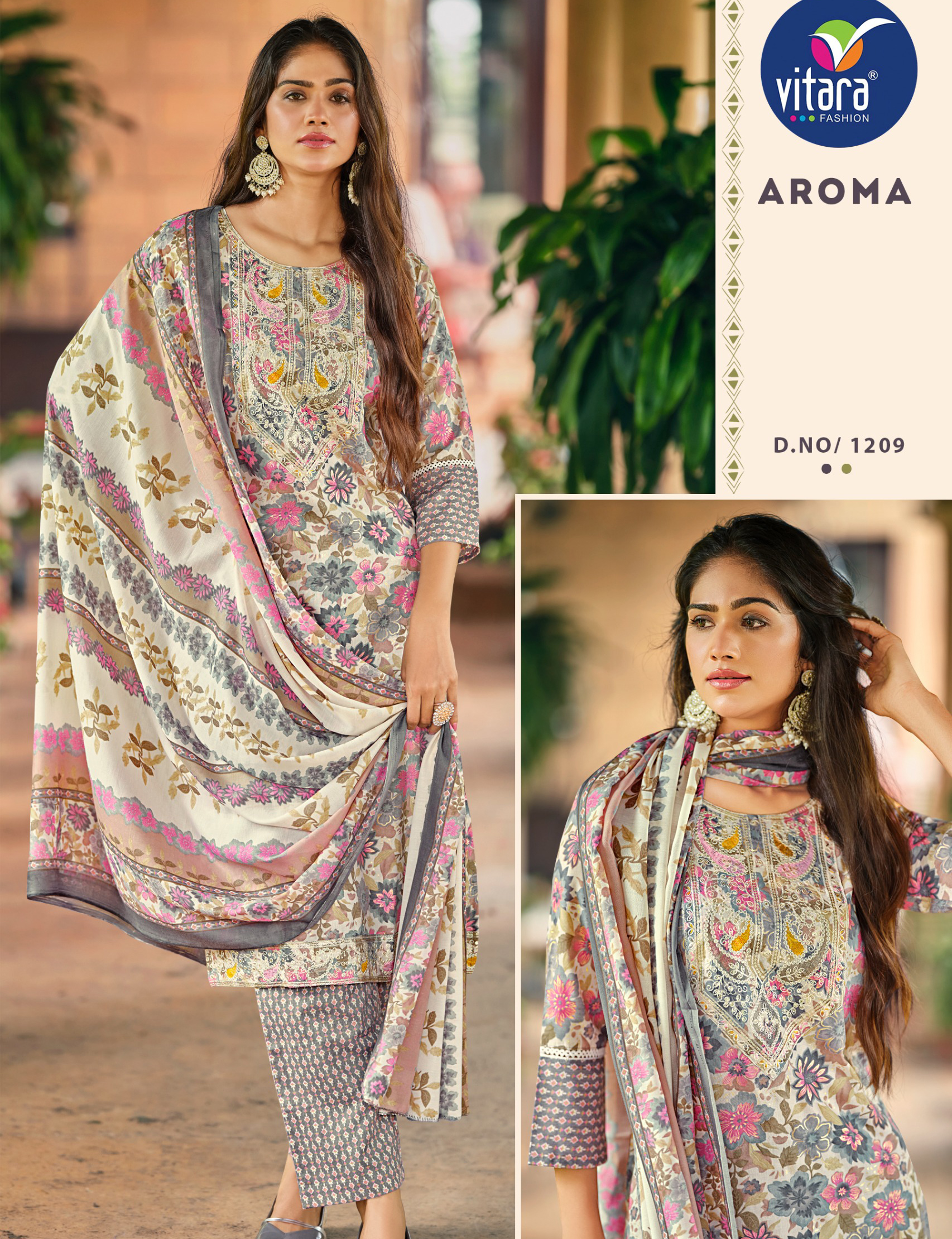 Vitara Fashion Aroma Poly Cambric Readymade Salwar Suit Collection