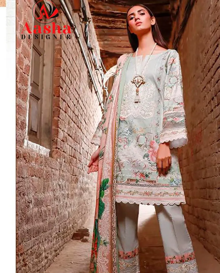 Aasha 1104 Cotton Wholesale Pakistani Salwar Suit Collection