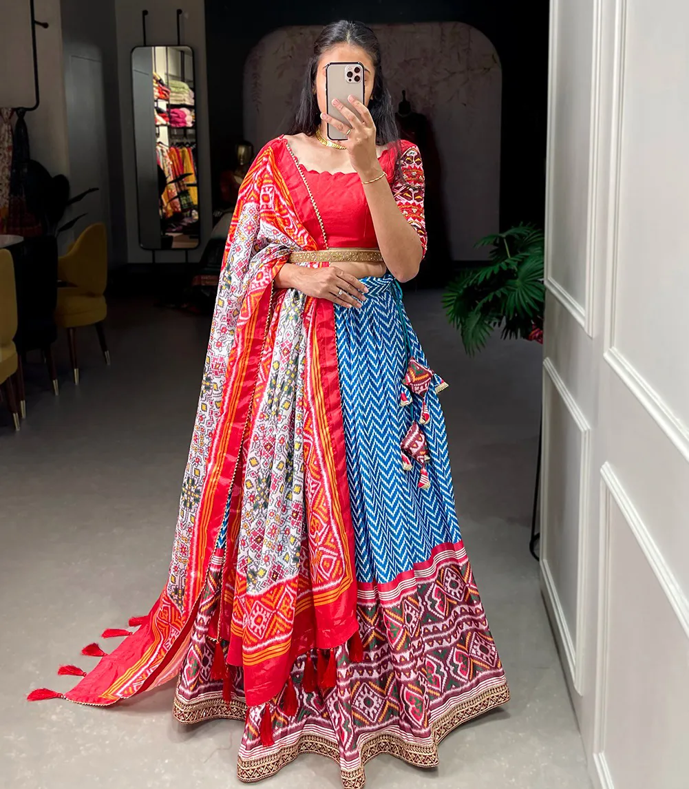 Aawiya 1009BLU Chinon Lehenga Collection