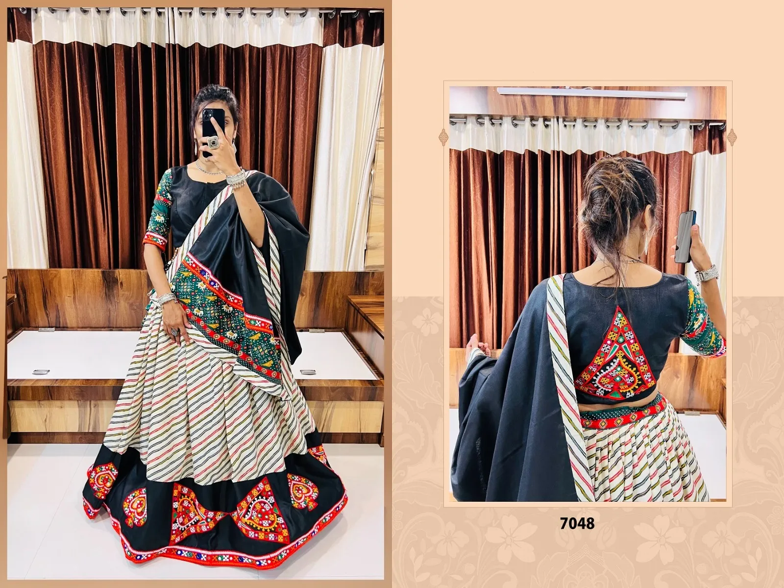 Aawiya Rajwadi 7 Cotton Wholesale Navratri Festival Lehenga Choli Collection - Image 11