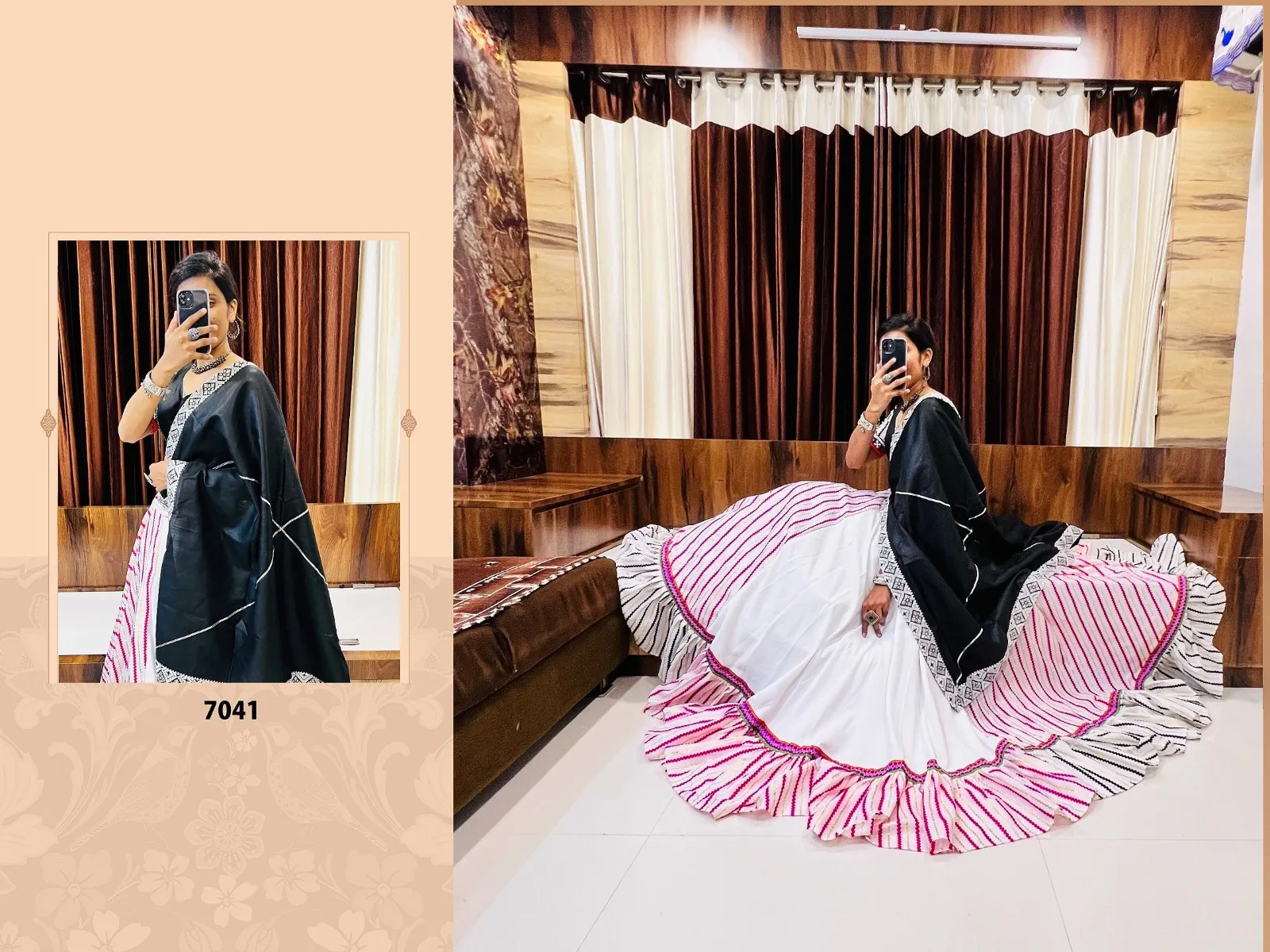 Aawiya Rajwadi 7 Cotton Wholesale Navratri Festival Lehenga Choli Collection - Image 6