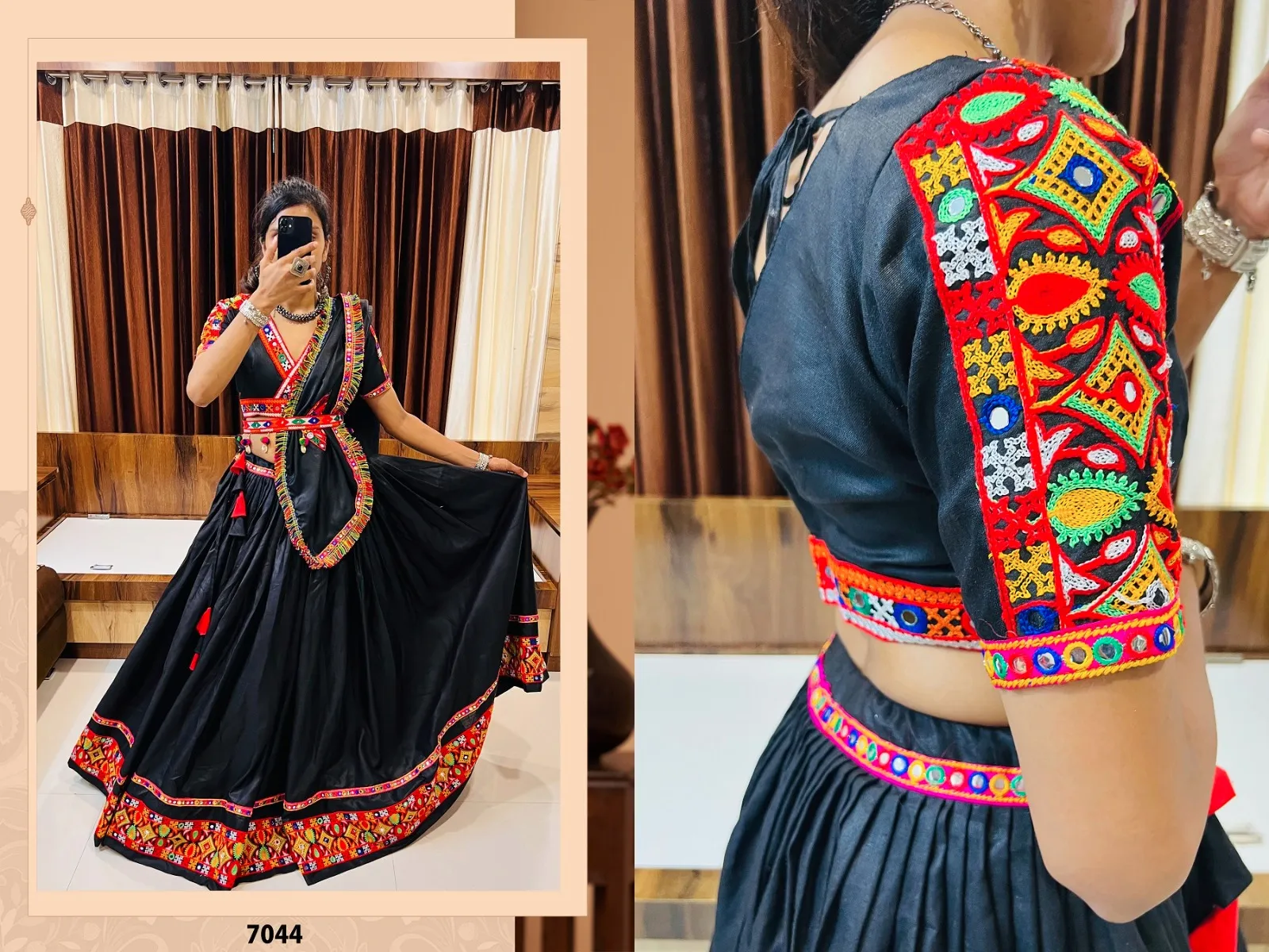 Aawiya Rajwadi 7 Cotton Wholesale Navratri Festival Lehenga Choli Collection - Image 7