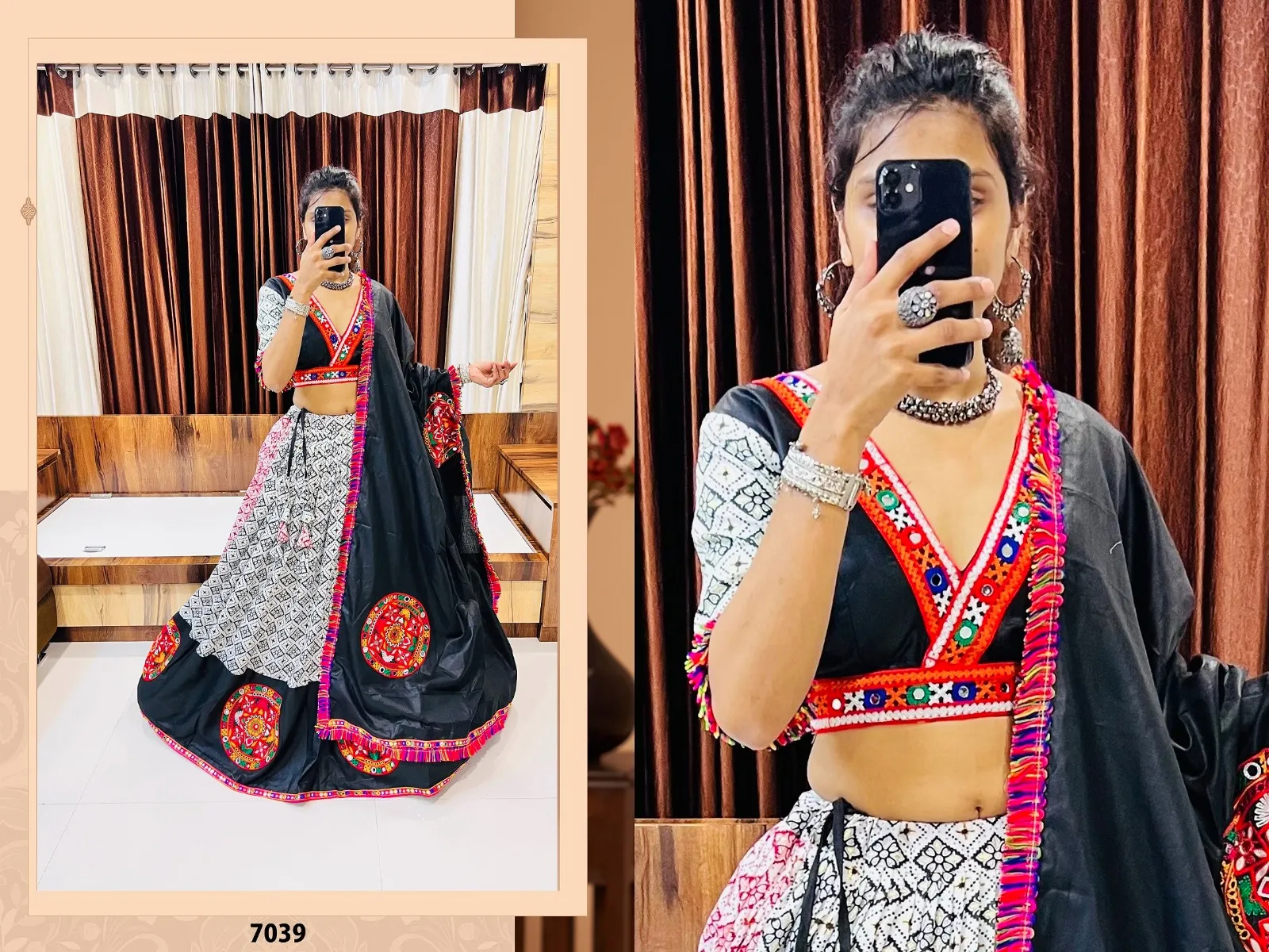 Aawiya Rajwadi 7 Cotton Wholesale Navratri Festival Lehenga Choli Collection - Image 8