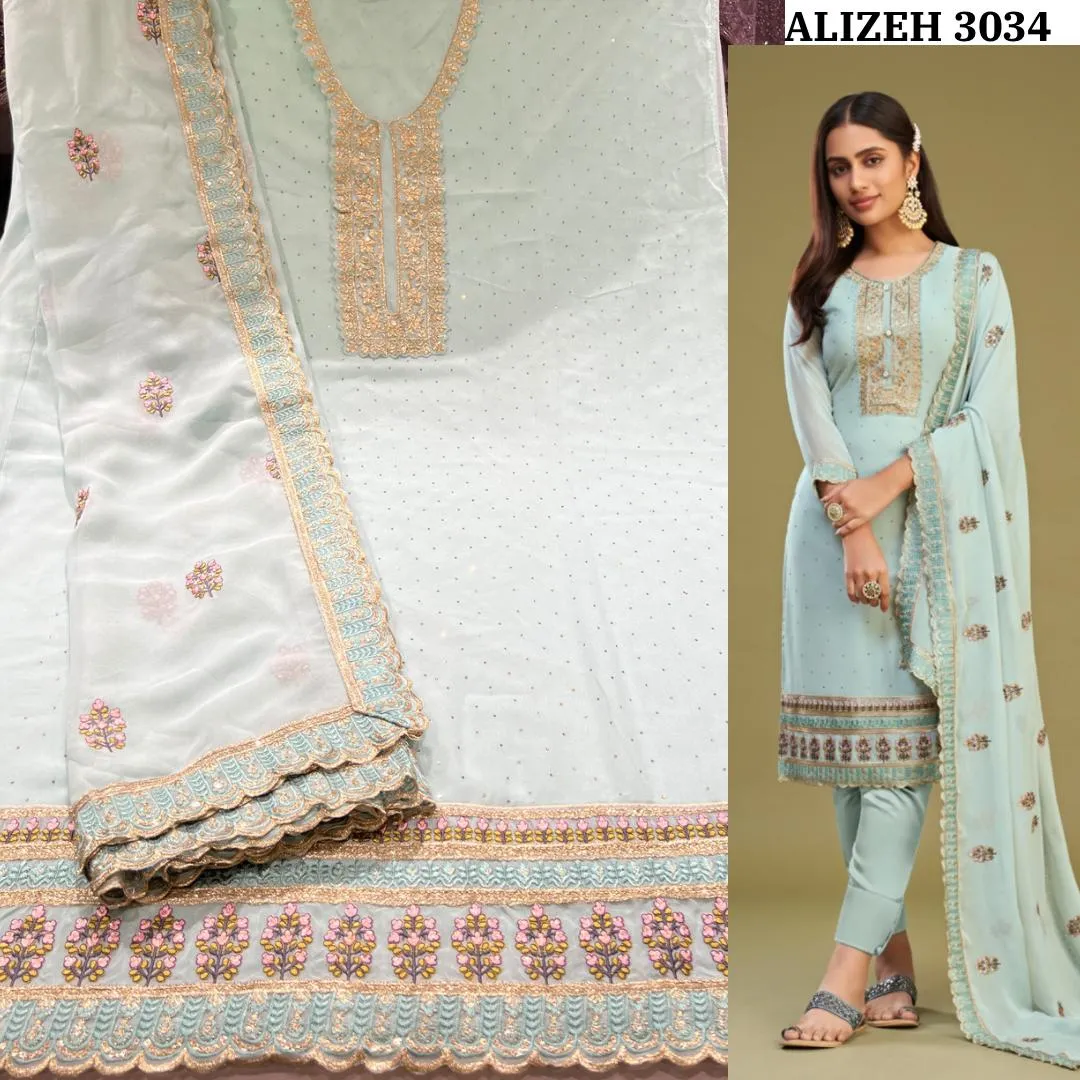 Alizeh Almora Vol 9 Georgette Wholesale Designer Salwar Suit Collection - Image 6