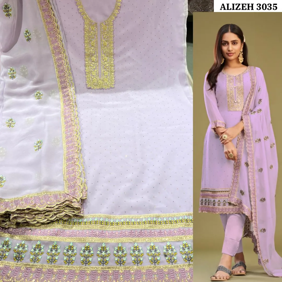 Alizeh Almora Vol 9 Georgette Wholesale Designer Salwar Suit Collection - Image 8