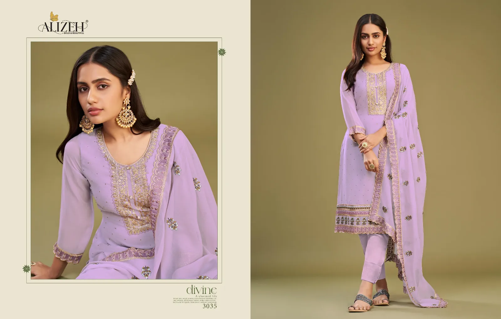 Alizeh Almora Vol 9 Georgette Wholesale Designer Salwar Suit Collection - Image 9