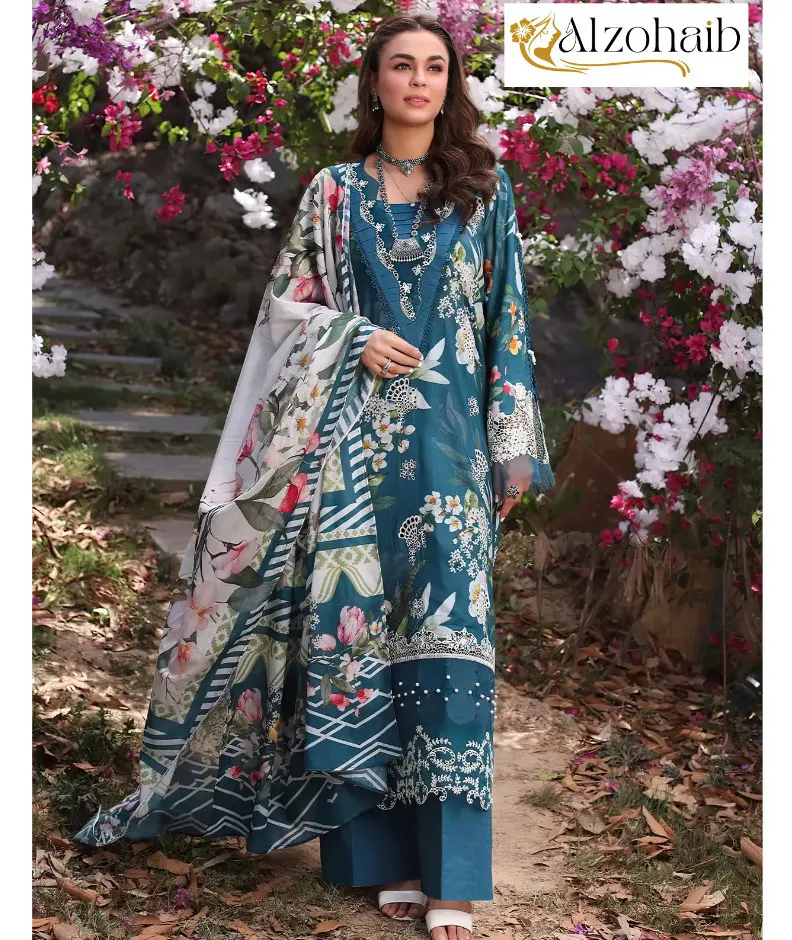 Alzohaib Elaf Chikankari Vol 2 Cambric Cotton Wholesale Pakistani Salwar Suit Collection