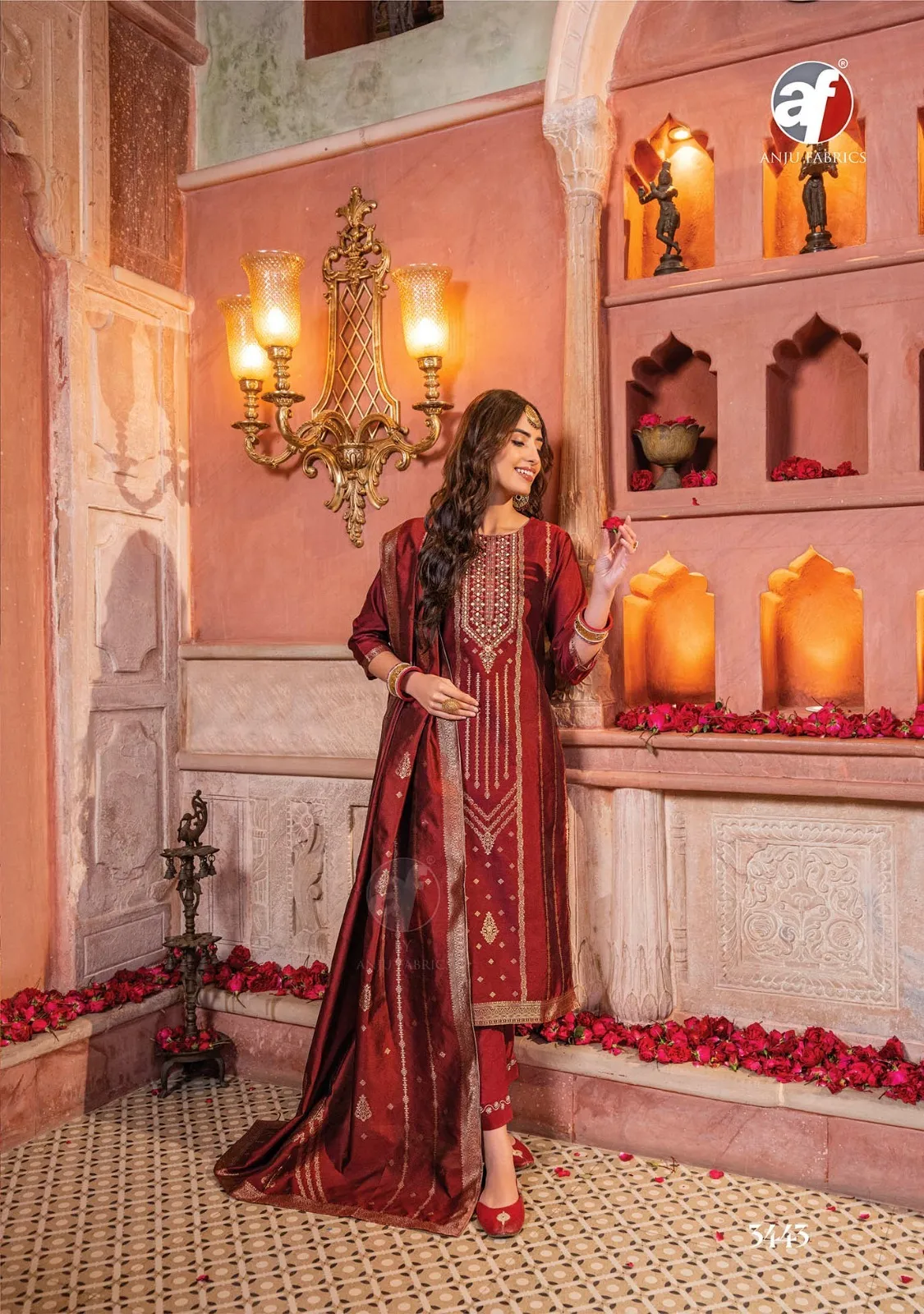 Anju Fabric Silk Affair Vol 3 Banarasi Silk Readymade Salwar Suit Collection — Wholesale Readymade Suit, Anju fabric wholesale from Surat - Gallery Image 2