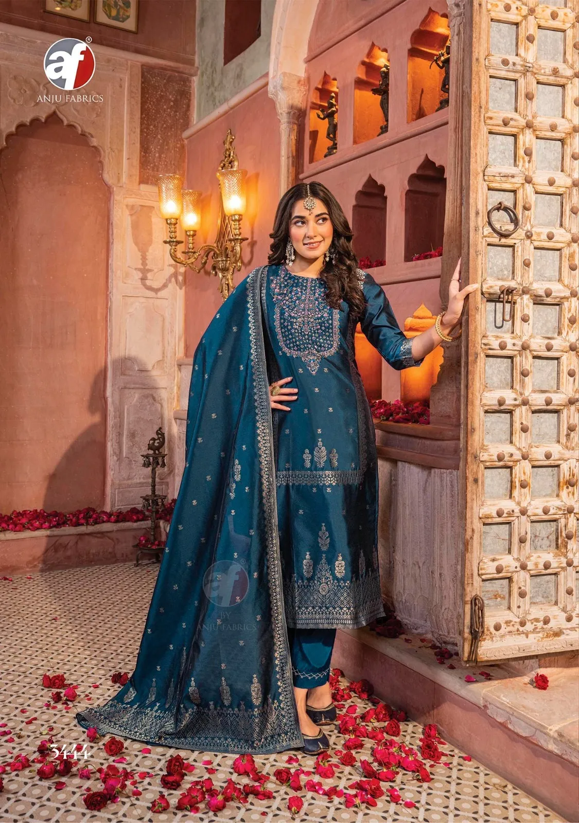 Anju Fabric Silk Affair Vol 3 Banarasi Silk Readymade Salwar Suit Collection — Wholesale Readymade Suit, Anju fabric wholesale from Surat - Gallery Image 7