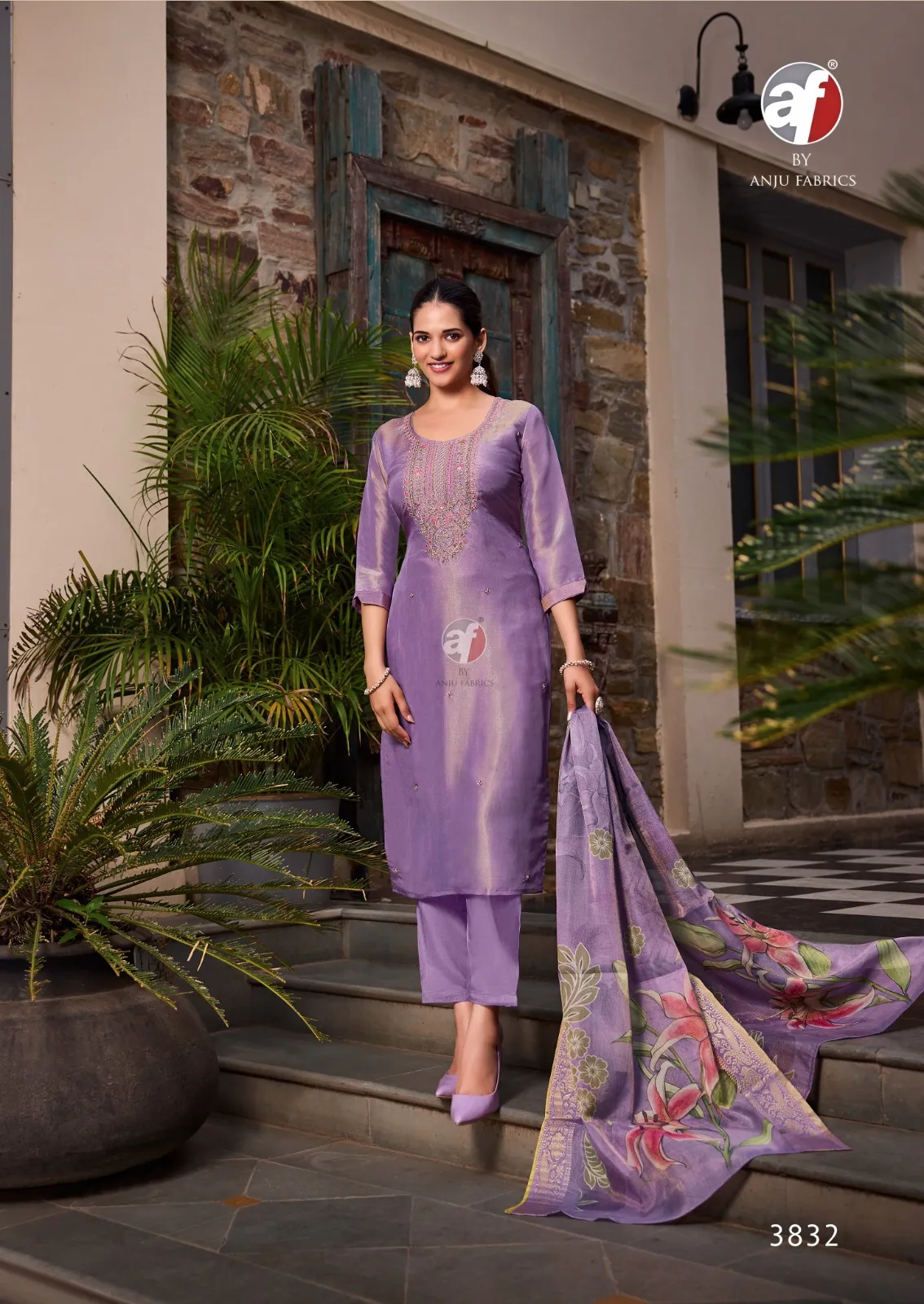 Anju Fabric Silk Affair Vol 4 Tissue Shimmer Wholesale Readymade Salwar Suit Collection — Wholesale Readymade Suit, Anju fabric wholesale from Surat - Gallery Image 4