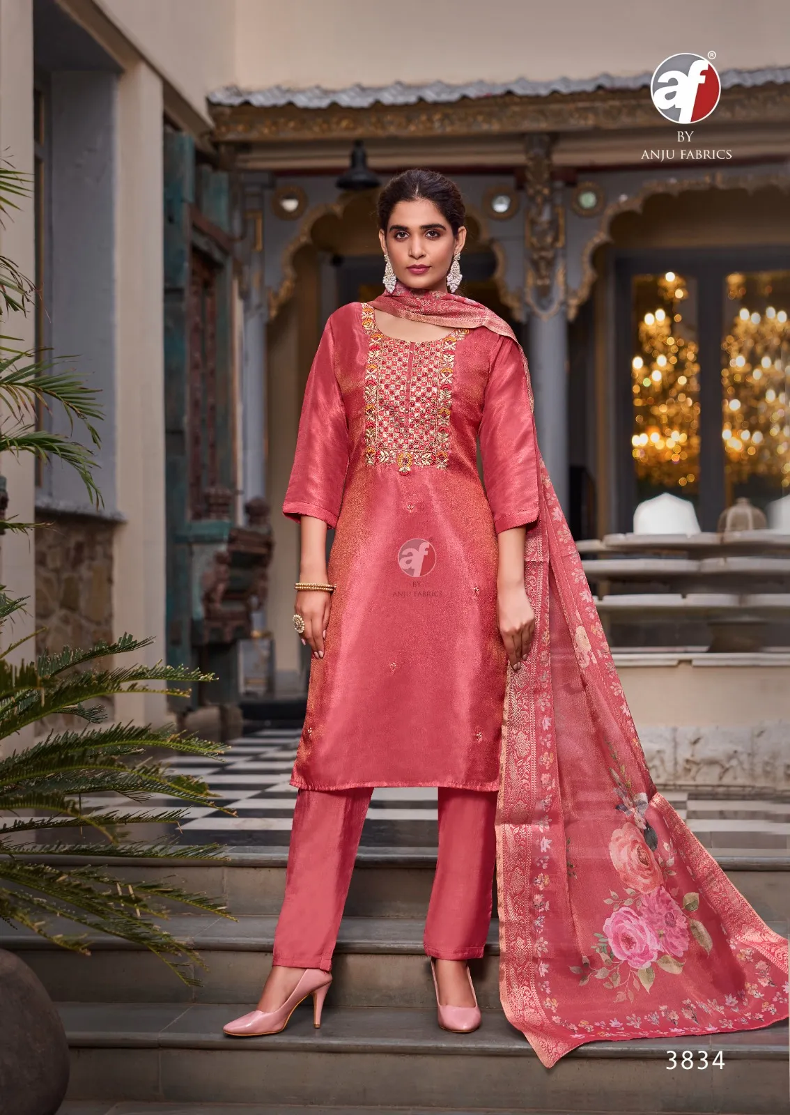 Anju Fabric Silk Affair Vol 4 Tissue Shimmer Wholesale Readymade Salwar Suit Collection — Wholesale Readymade Suit, Anju fabric wholesale from Surat - Gallery Image 7