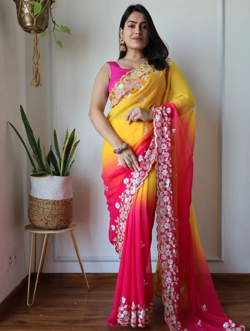 BT-3104 Faux Georgette Fancy Saree Collection
