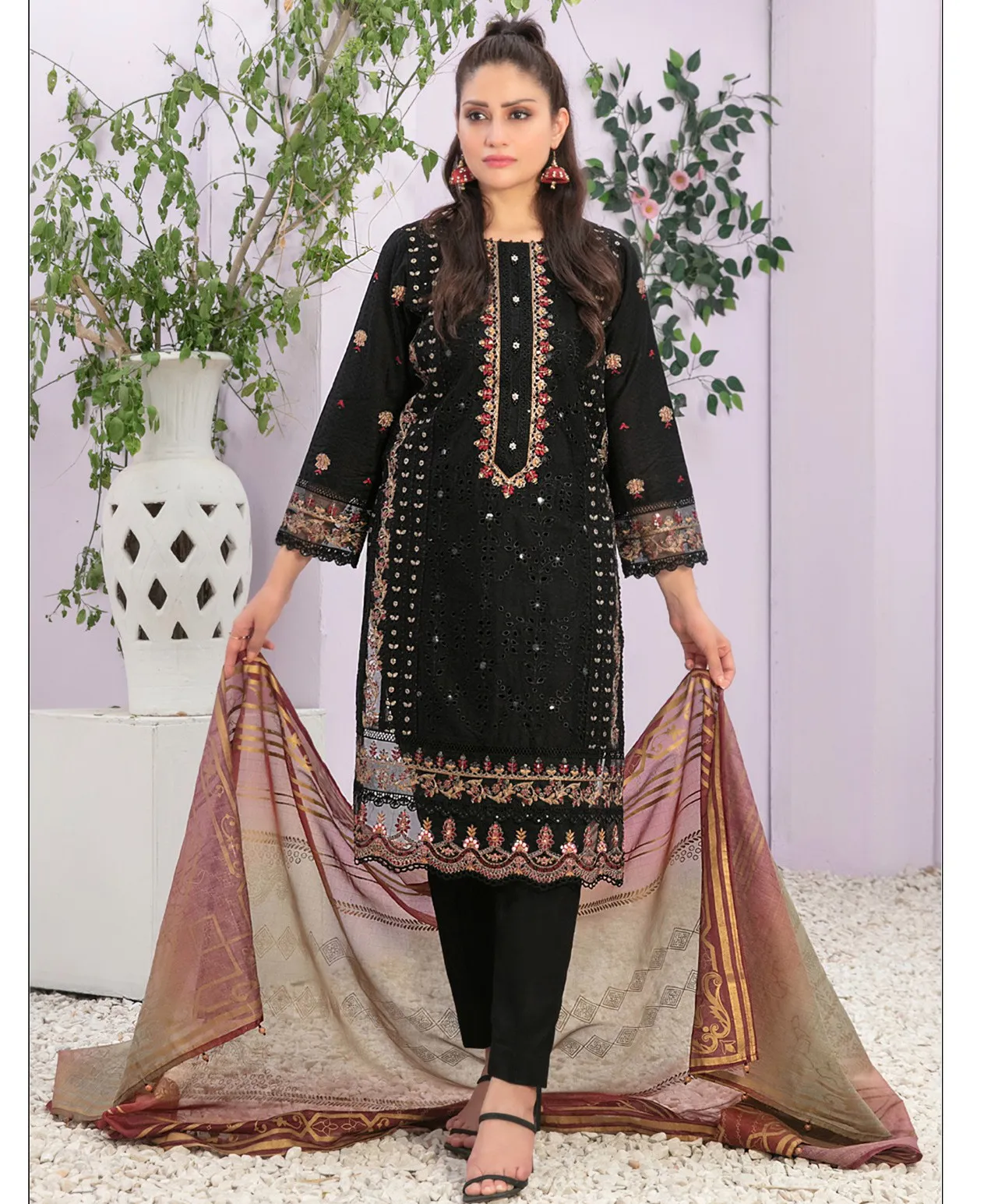 Dinsaa Maria B 254 Hit Colour Cotton Wholesale Pakistani Salwar Suit Collection