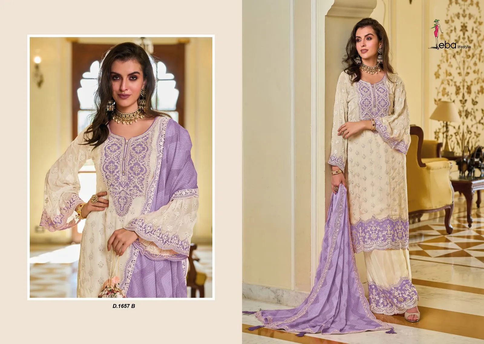 Eba Lifestyle Zarkash Color Edition Heacy Chinon Readymade Salwar Suit Collection - Image 2