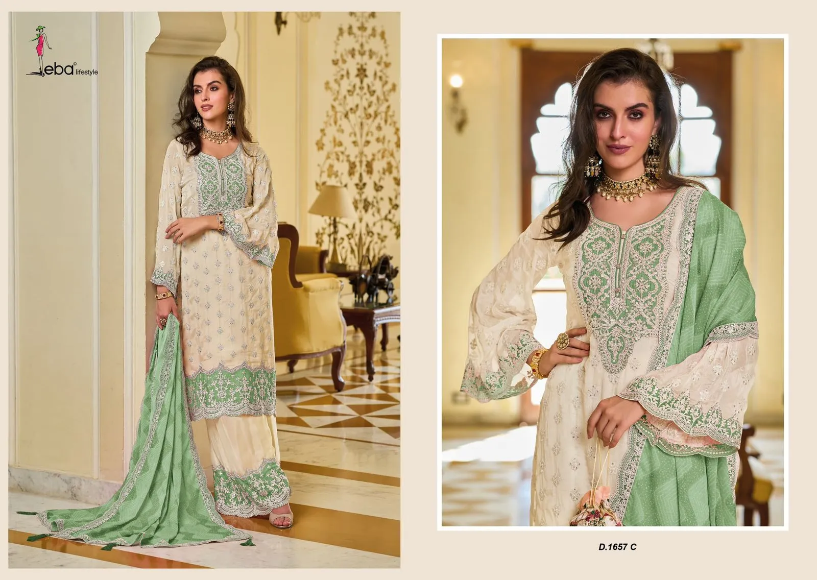 Eba Lifestyle Zarkash Color Edition Heacy Chinon Readymade Salwar Suit Collection - Image 3