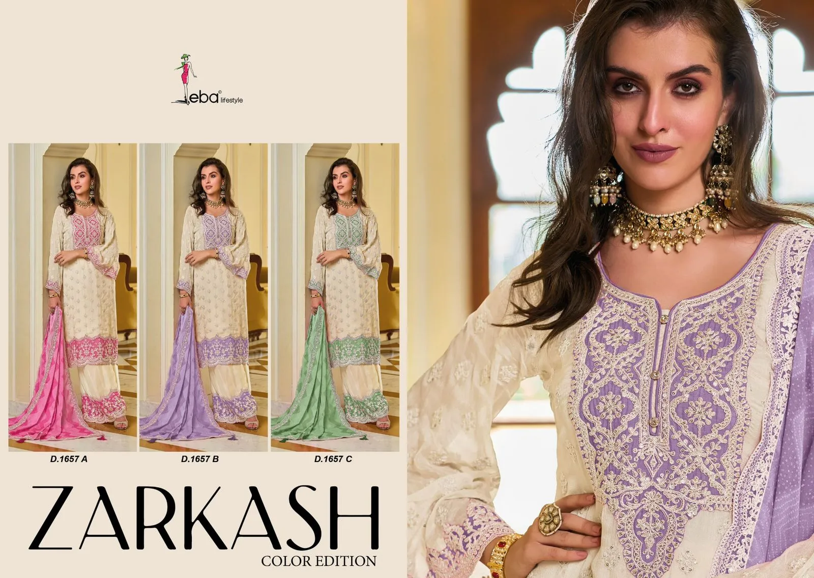 Eba Lifestyle Zarkash Color Edition Heacy Chinon Readymade Salwar Suit Collection - Image 5