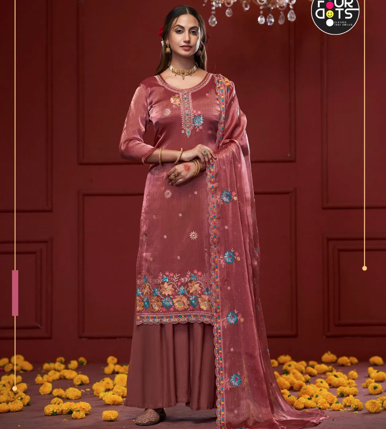 Fourdots Avanti Berbery Silk Wholesale Fancy Salwar Suit Collection