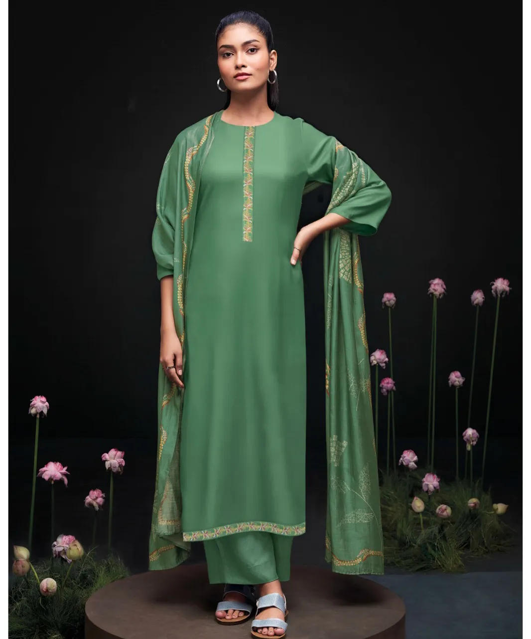 Ganga S2576 Sravya Premium Cotton Silk Salwar Suit Collection