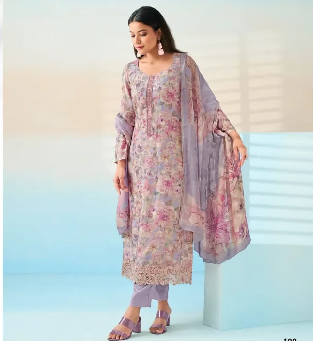 Glossy Haseen Vol 5 Viscous Muslin Digital Print Wholesale Salwar Suit Collection