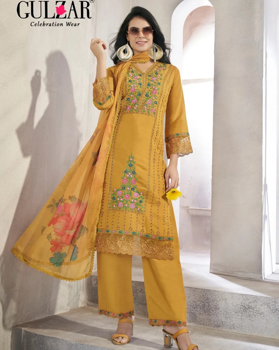 Gulzar Zohra Viscose Roman Silk Readymade Salwar Suit Collection