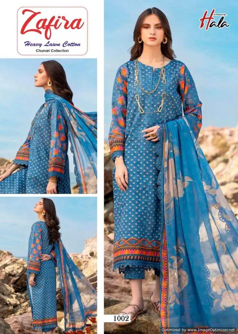 Hala Zafira Vol1 Lawn Cotton Wholesale Pakistani Salwar Suit Collection - Image 2