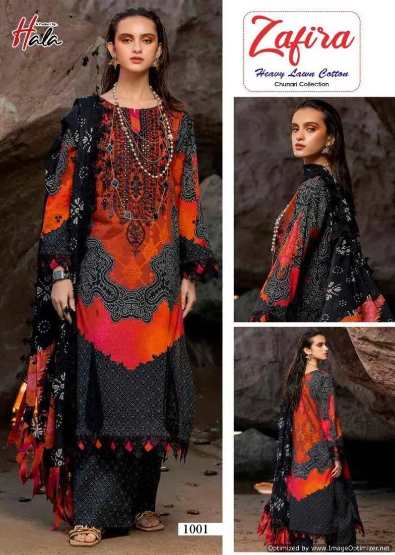 Hala Zafira Vol1 Lawn Cotton Wholesale Pakistani Salwar Suit Collection - Image 3