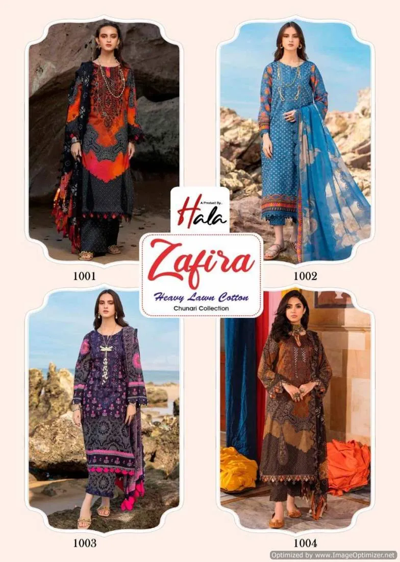 Hala Zafira Vol1 Lawn Cotton Wholesale Pakistani Salwar Suit Collection - Image 4