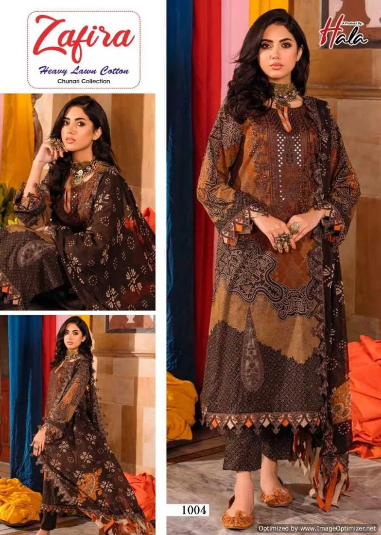 Hala Zafira Vol1 Lawn Cotton Wholesale Pakistani Salwar Suit Collection - Image 5