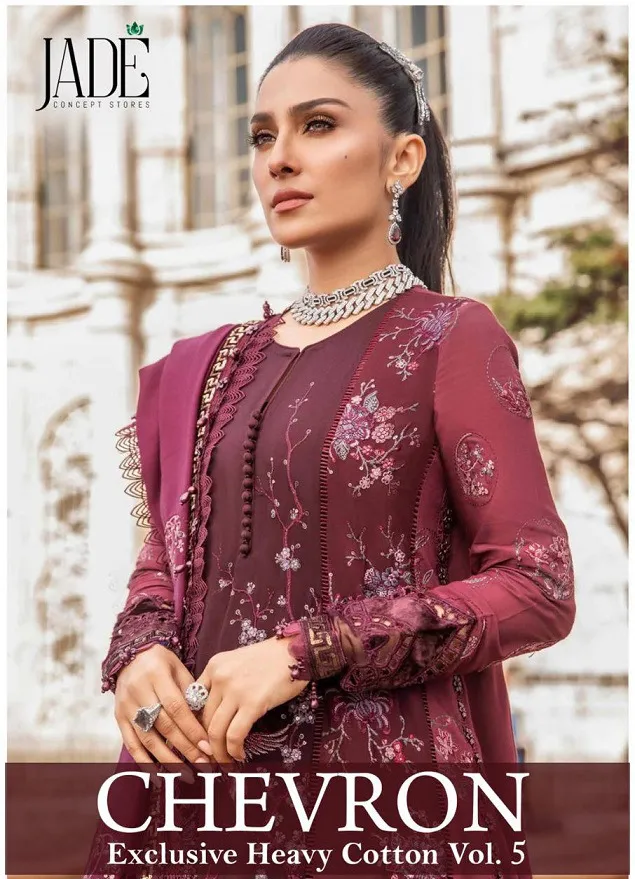 Jade chevron Vol 5 Lawn Cotton Wholesale Pakistani Salwar Suit Collection