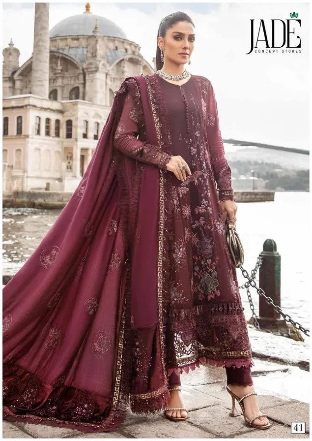 Jade chevron Vol 5 Lawn Cotton Wholesale Pakistani Salwar Suit Collection - Image 3