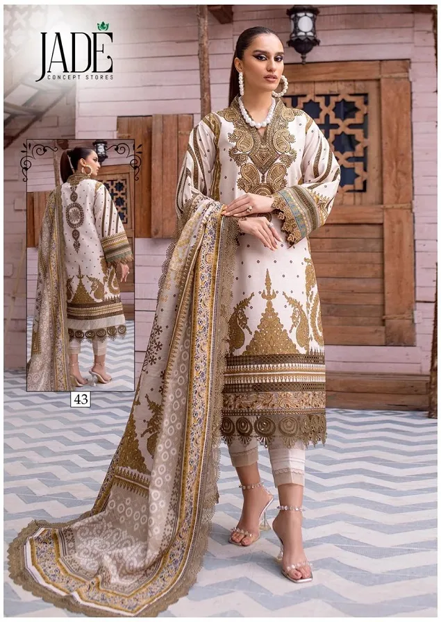 Jade chevron Vol 5 Lawn Cotton Wholesale Pakistani Salwar Suit Collection - Image 6