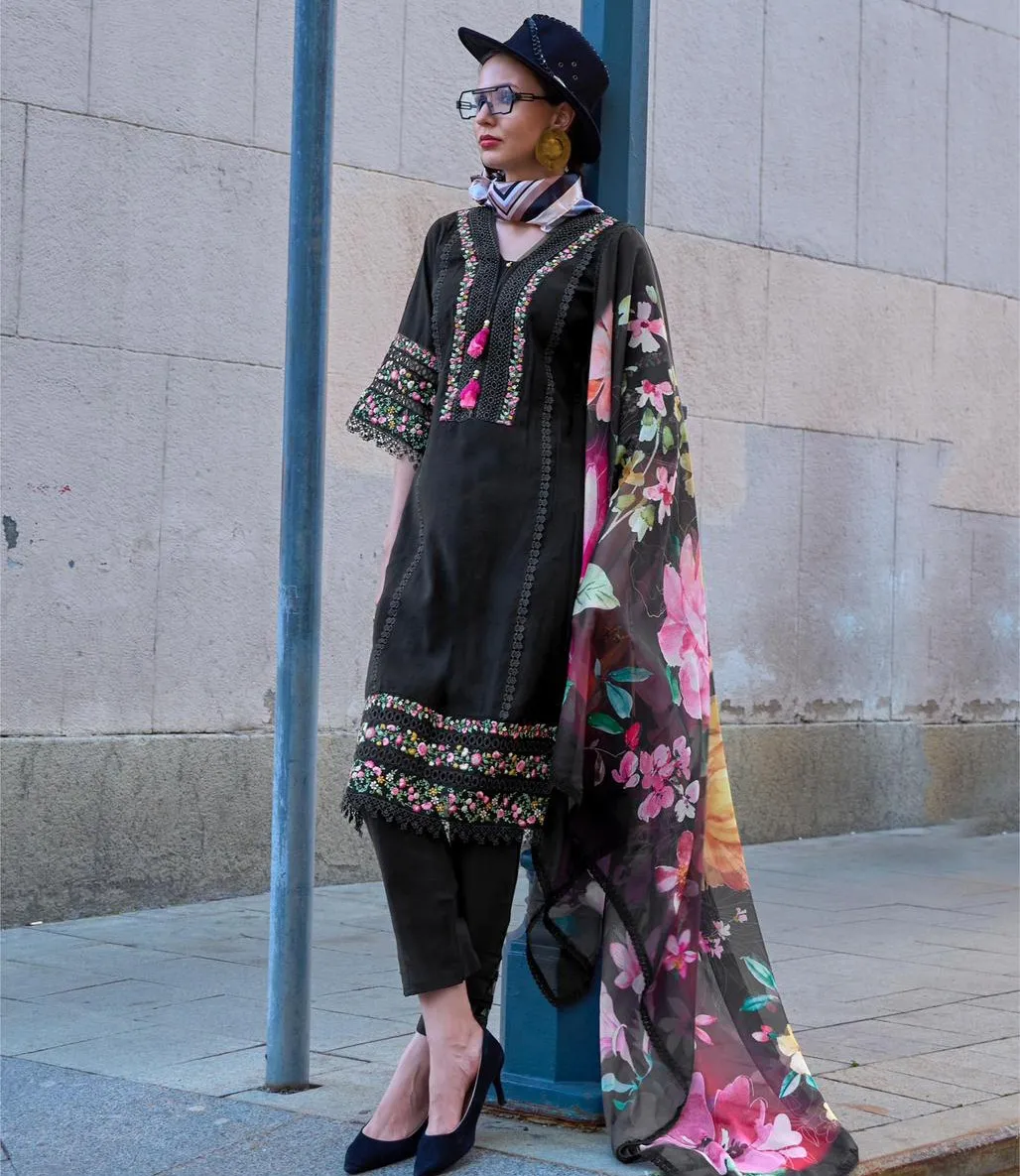 Kailee Fashion Sanj-E-Shrungar Pure Viscos Silk Readymade Salwar Suit Collection