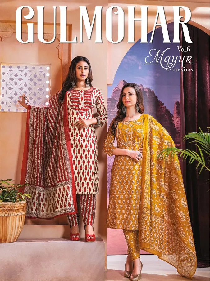 Mayur Gulmohar Vol 6 Cotton Wholesale Salwar Suit Collection