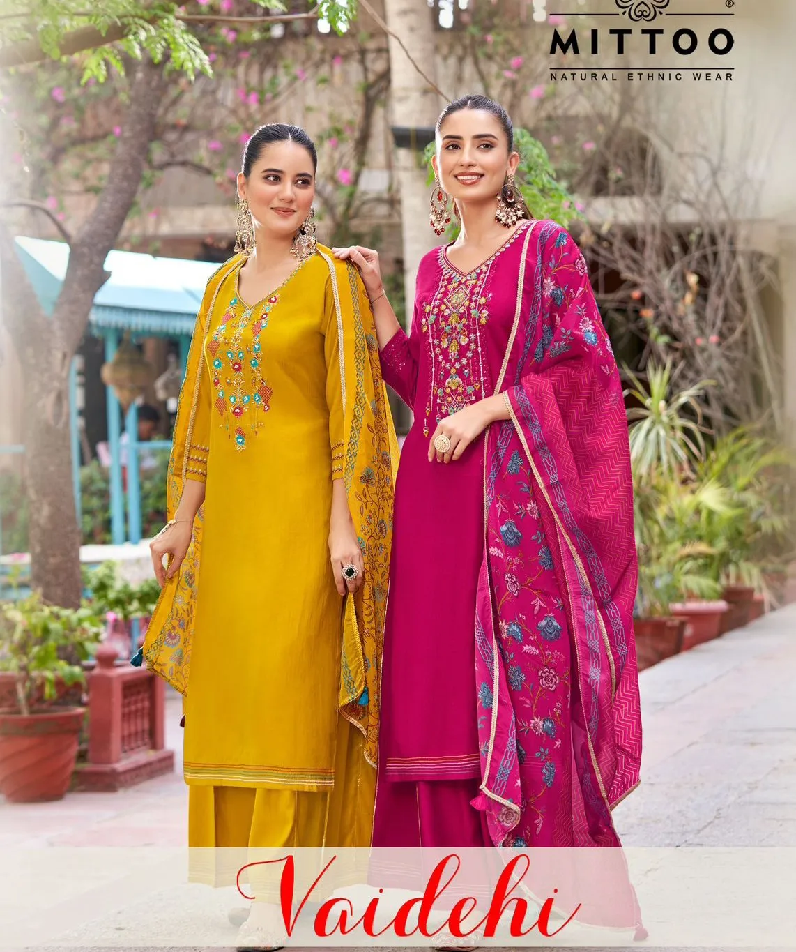 Mittoo Vaidehi Rayon Weaving Readymade Salwar Suit Collection