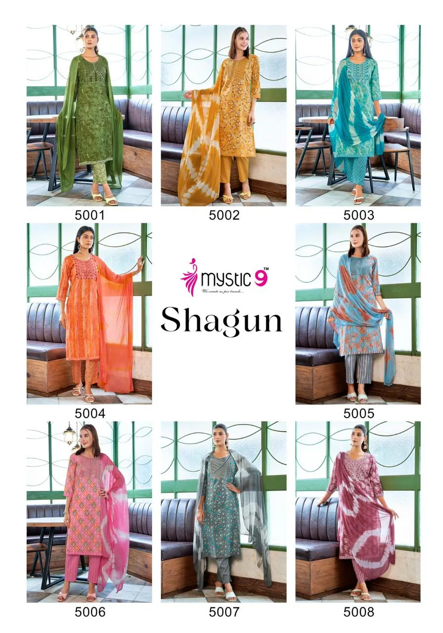 Mystic 9 Shagun Vol 5 Kurti Bottom With Dupatta Collection - Image 4
