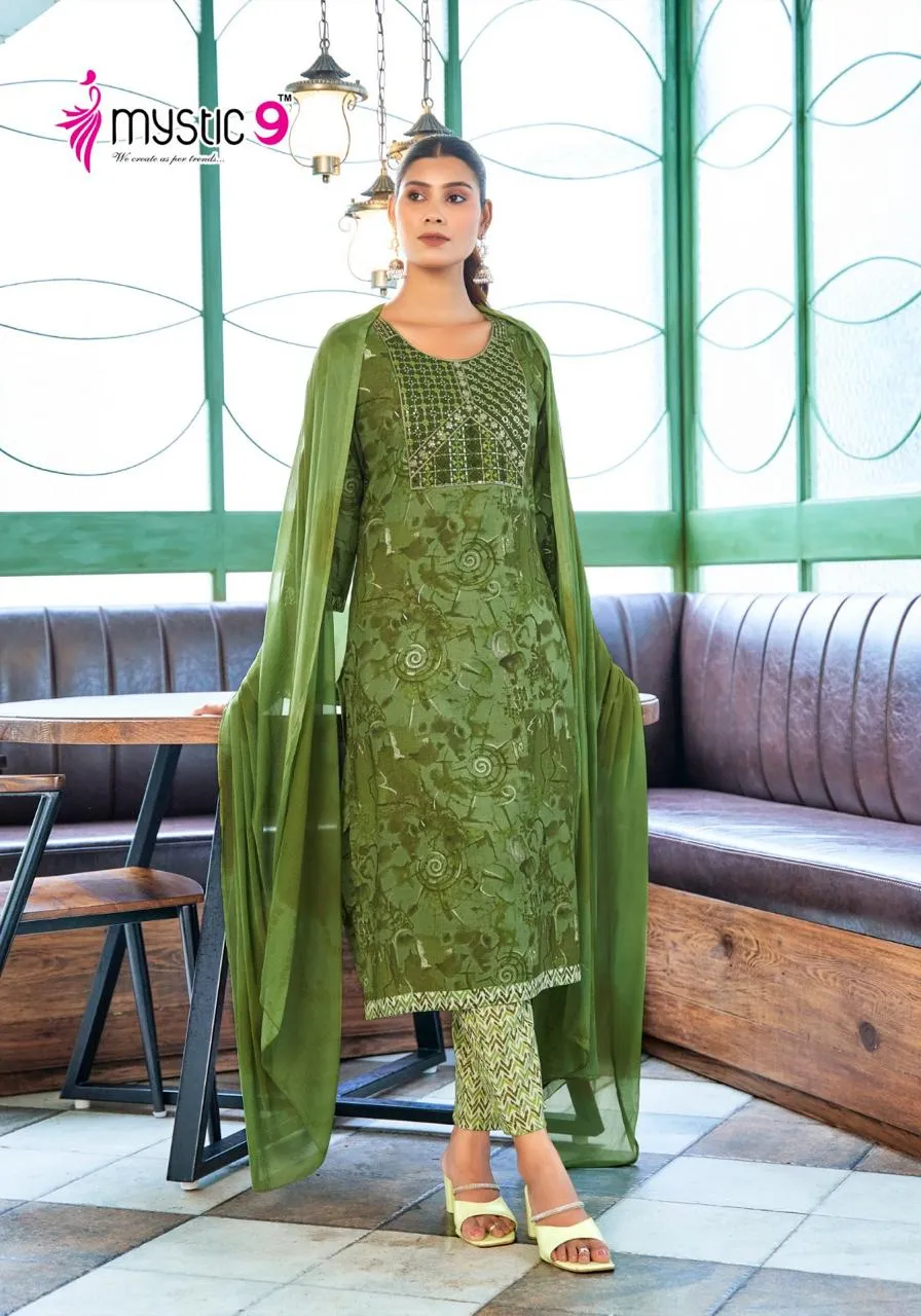 Mystic 9 Shagun Vol 5 Kurti Bottom With Dupatta Collection - Image 8