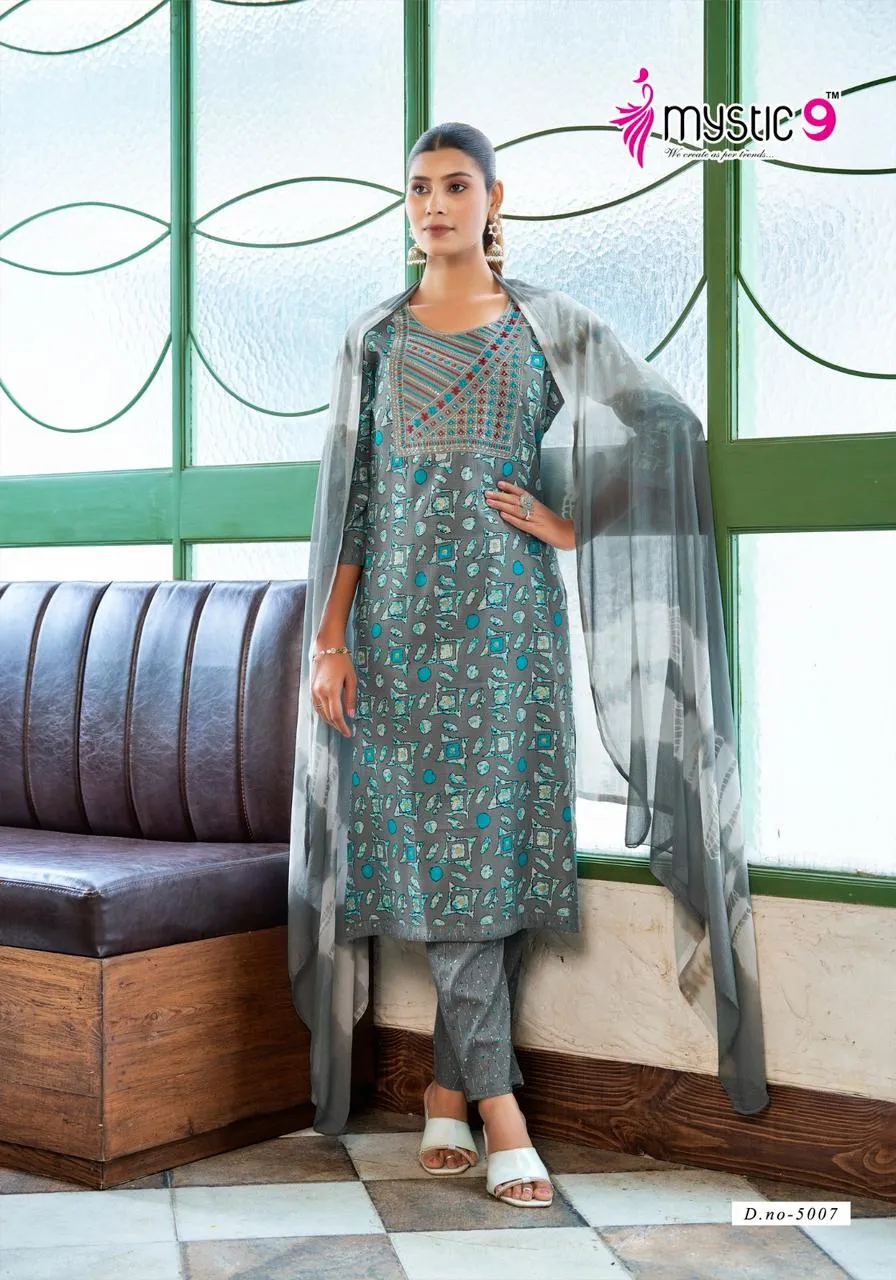 Mystic 9 Shagun Vol 5 Kurti Bottom With Dupatta Collection - Image 9