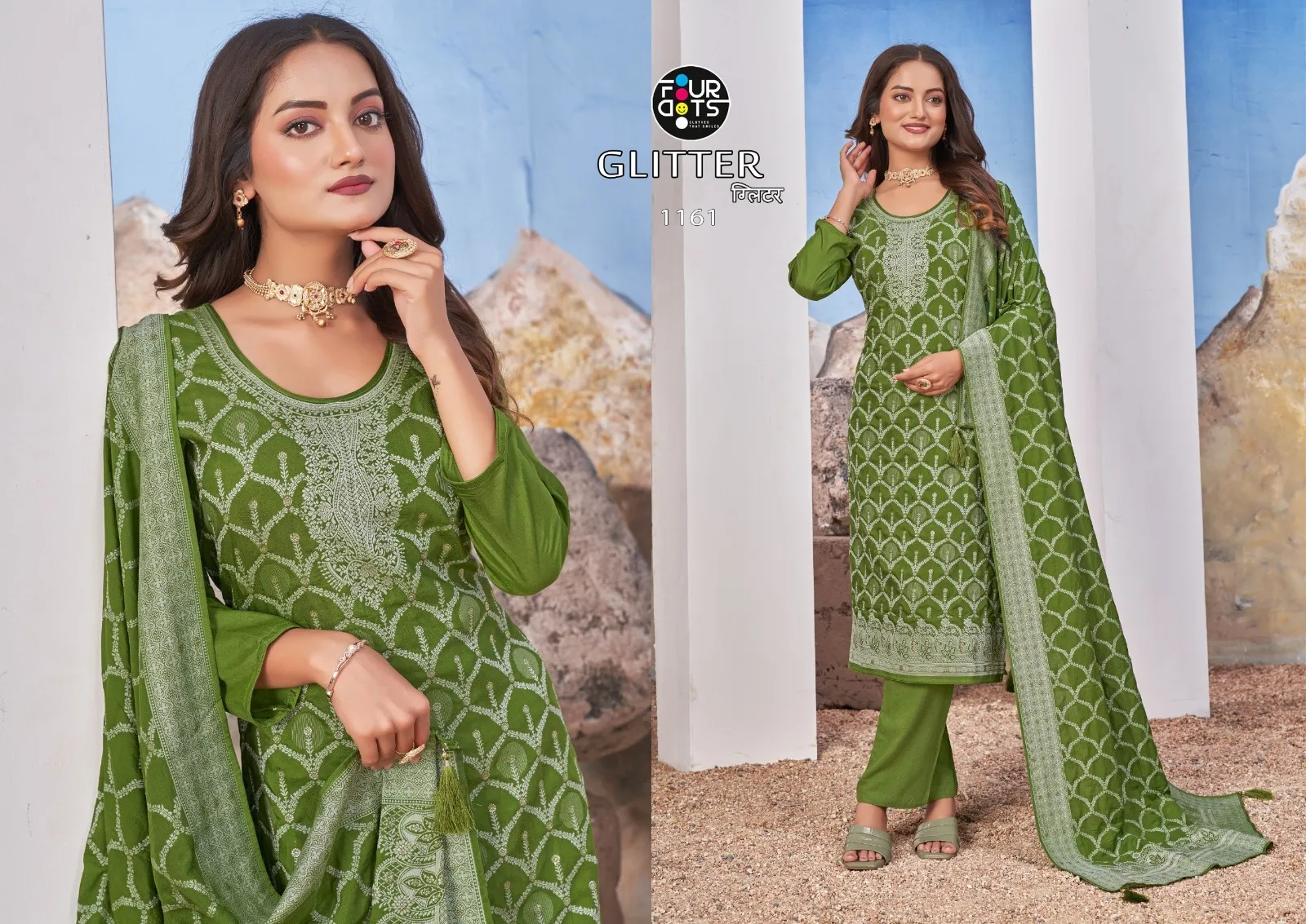 Poonam White Vol -2 — Wholesale Kurti With Bottom Dupatta, Poonam'S wholesale from Surat — view 3