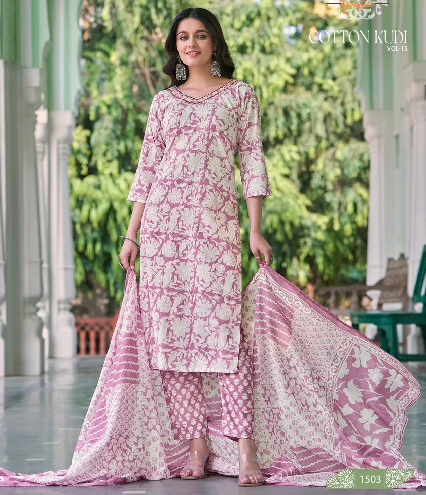 Radhika Lifestyle Cotton Kudi Vol 15 Cotton Wholesale Readymade Salwar Suit Collection