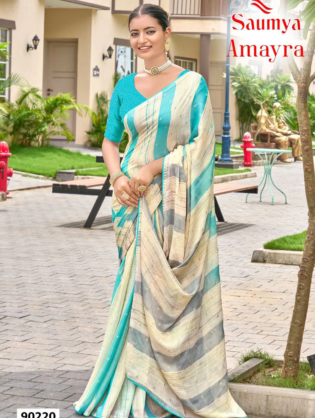 Saumya Amayra Chiffon Brasso Sarees Collection