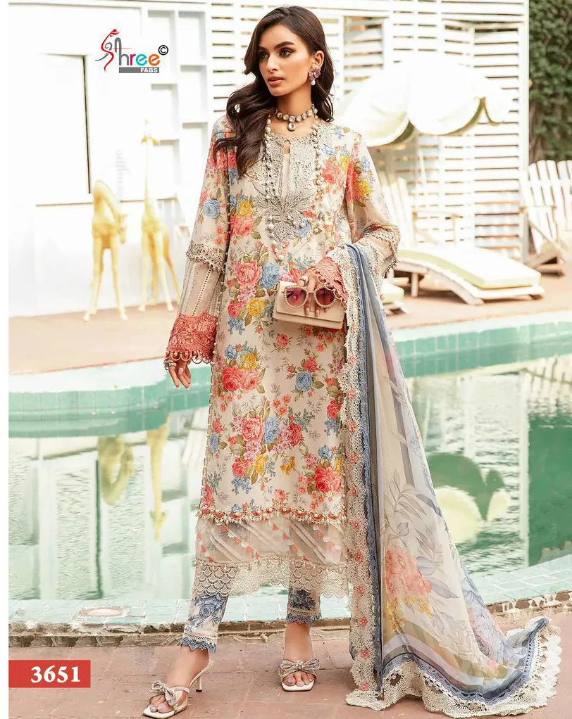 Shree Mariya B M Print Vol 17 Cotton Wholesale Pakistani Salwar Suit Collection