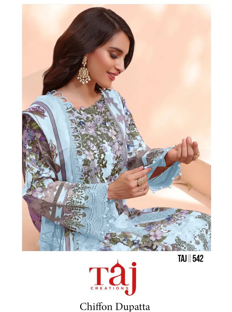 Taj Firdous Queens Court Cotton Wholesale Pakistani Salwar Suit Collection